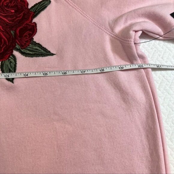 NWOT Brunette the Label Oversized Pink Embroidered Hoodie Size XS… - Picture 7 of 10